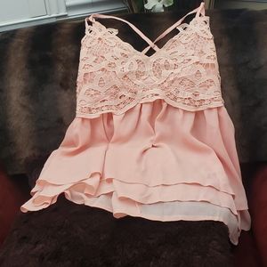Flowy peach top. Size Medium
